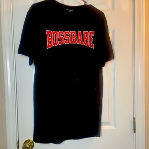 Black Boss Babe Tee Dress